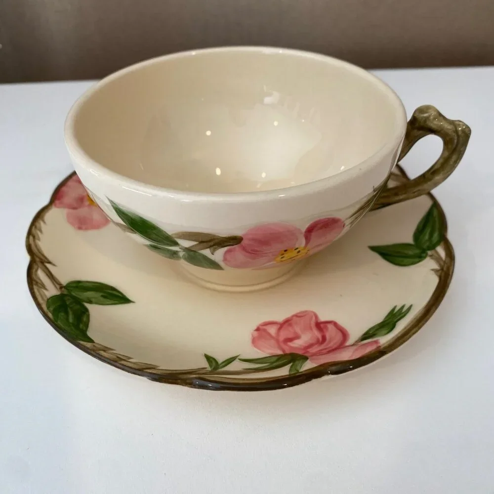 Franciscan Desert Rose Tea‎ Cup & Saucer Set Vintage USA